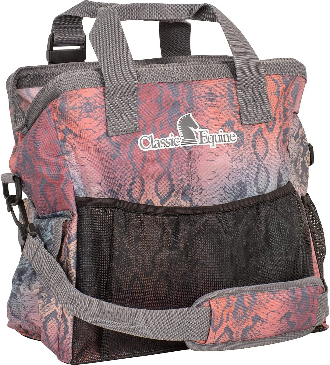 Classic Equine Groom Tote – Bitten Pattern with Mesh Bottom