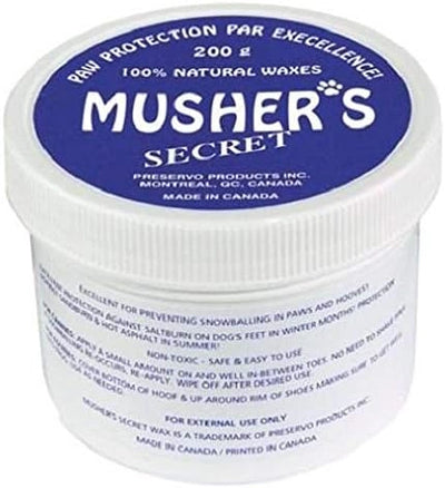 Mushers Secret All-Season Paw Protection Wax & Moisturizer Invisible Boots for Dogs - 200g