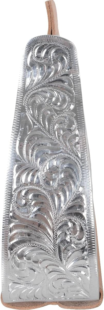 Cashel Engraved Slanted Stirrups - 3" x 5.5" Heavy-Gauge Aluminum Offset Design for Knee and Back Pain Relief