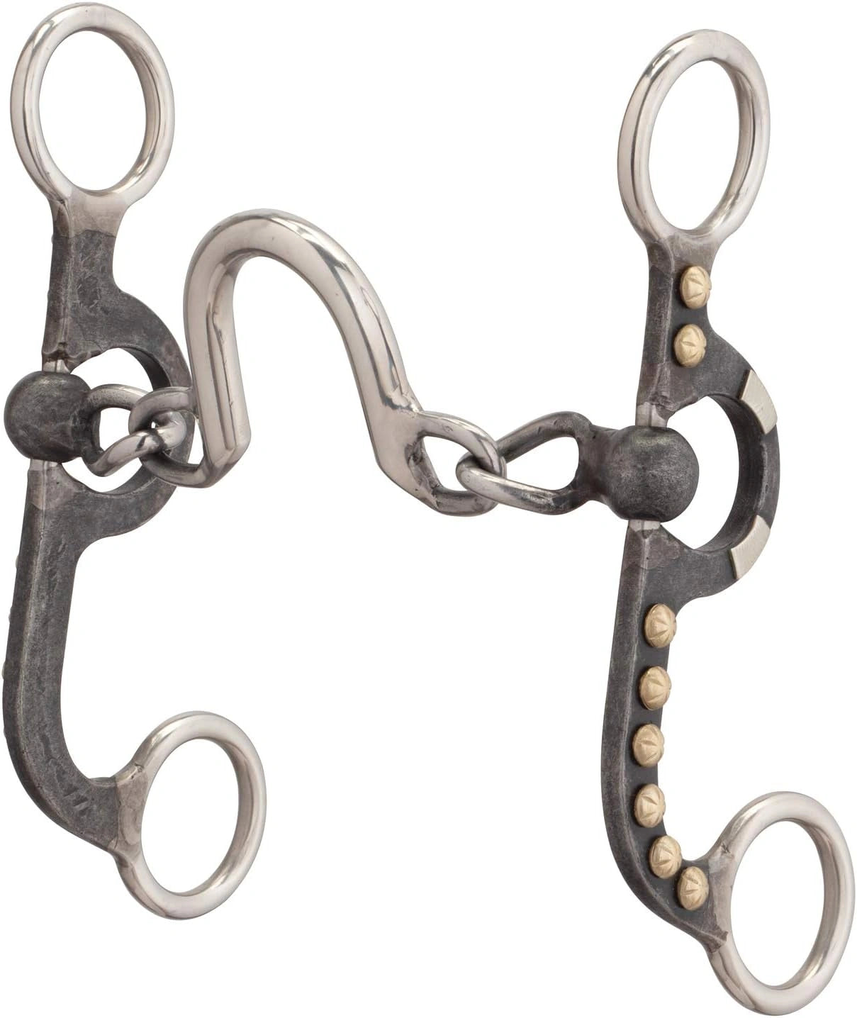 Weaver Leather 4-5/8" Pony Bit, Chain Mouth with Port, Buffed Black