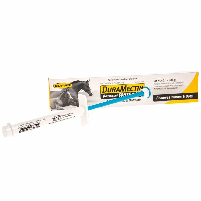 Durvet DURAMECTIN Ivermectin Paste 1.87% HORSE Wormer 1 Tube OTC Parasites - Hooves and Paws