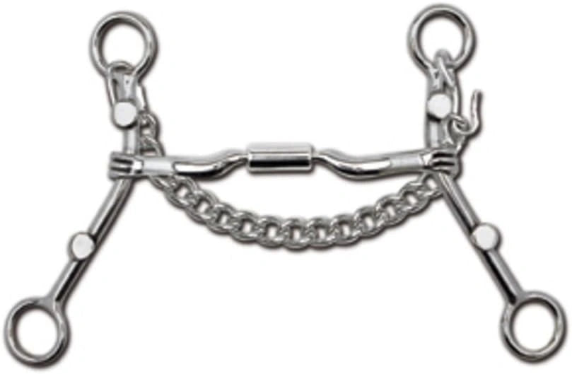 Myler 04 Lynn McKenzie HBG Gag Bit - 6.5" Shank, Sweet Iron Comfort Snaffle 5" Mouth
