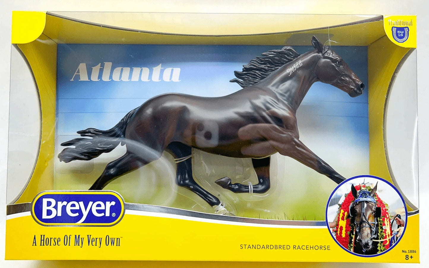 Breyer Horses Traditional Series | Atlanta | Champion Standardbred Racing Mare Model 1886 - Hooves and Paws