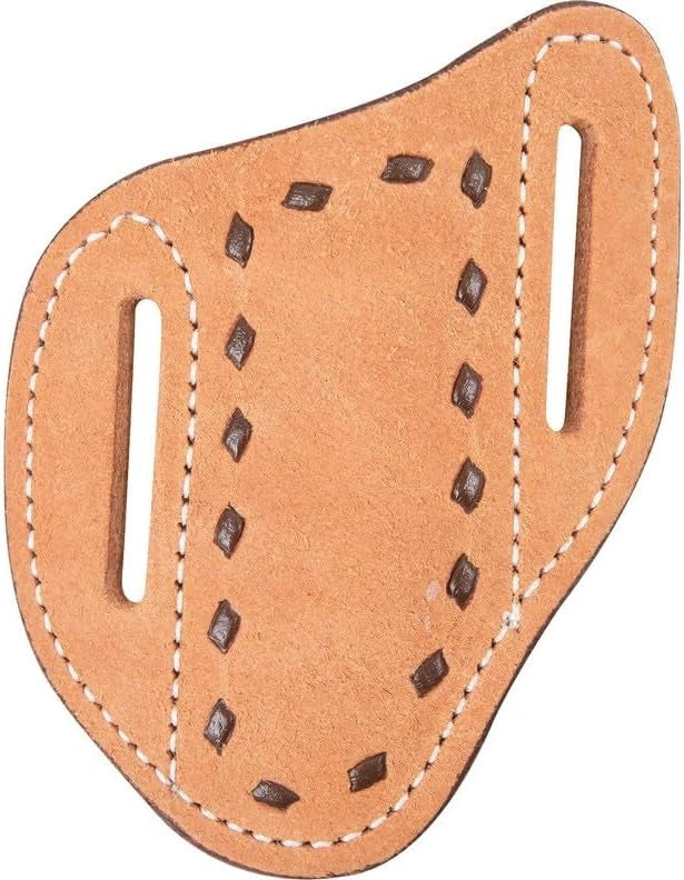 Martin Saddlery Roughout Leather Knife Scabbard - Chocolate Buckstitch & Angled Belt Loops