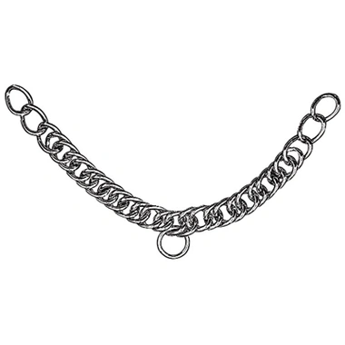 Weaver Leather 11" English Curb Chain - Nickel Plated Steel Horse Tack Hardware