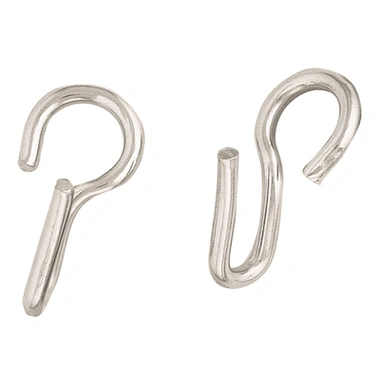 Weaver Leather Nickel Plated English Curb Chain Hooks - Durable Rust-Resistant Tack - Pair