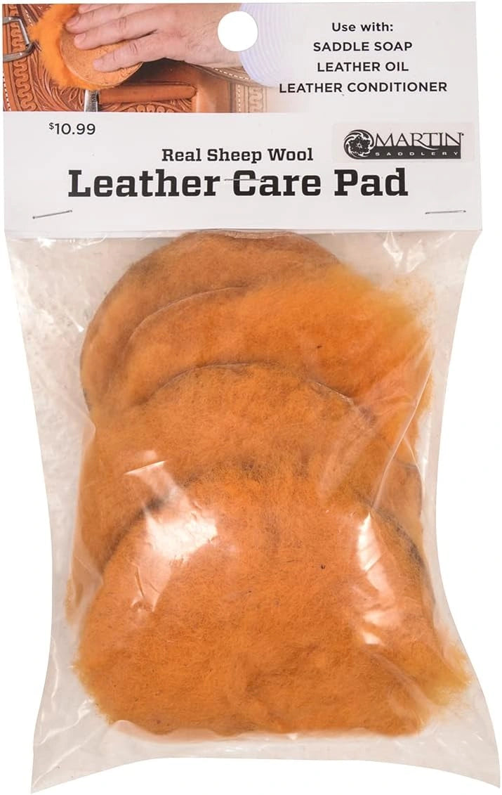 Martin Woolskin Oil Pad 4pk - Gentle Leather Care for Saddles & Gear