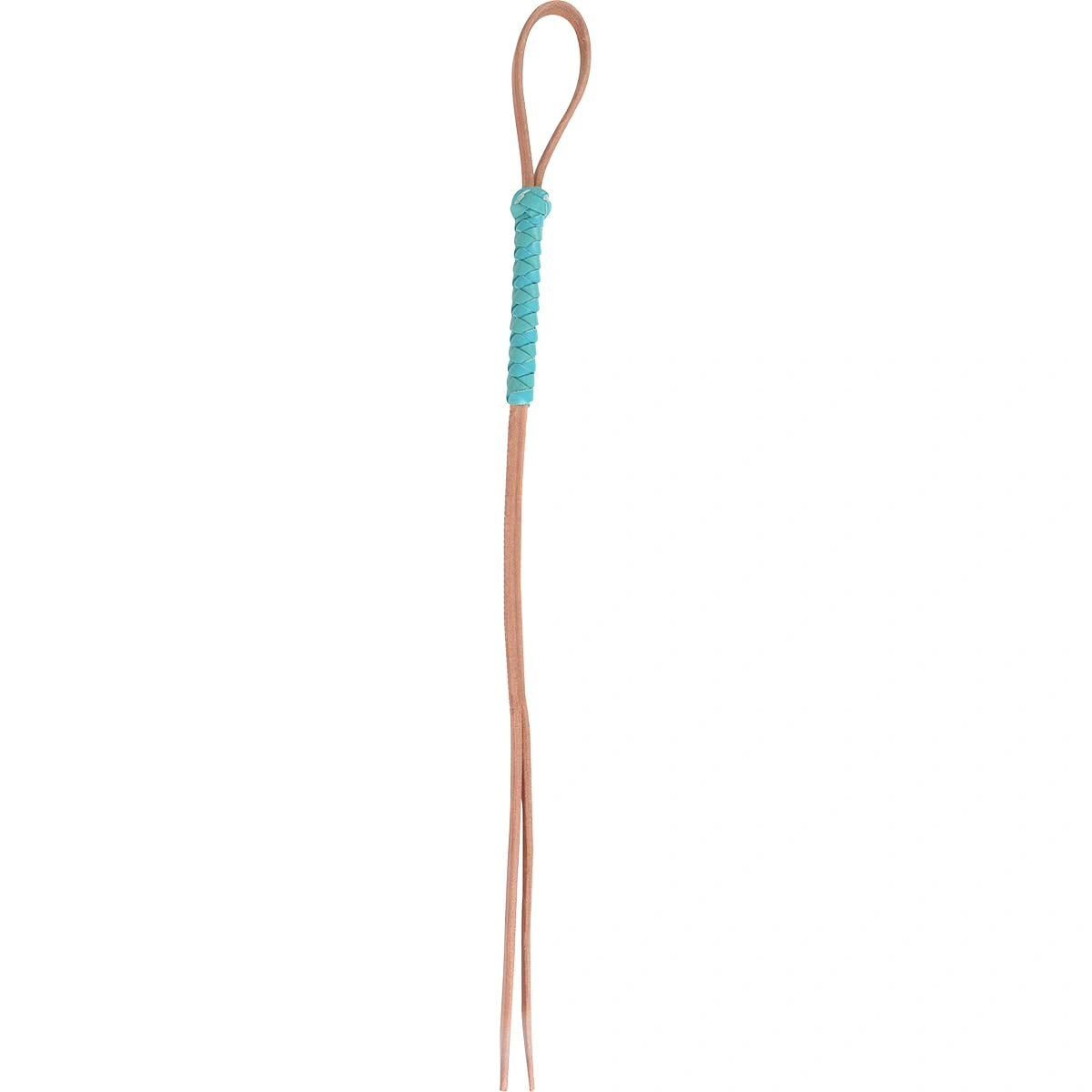 Martin Saddlery Turquoise Lace Harness Hand Quirt - 26.5" Premium Harness Leather Riding Crop