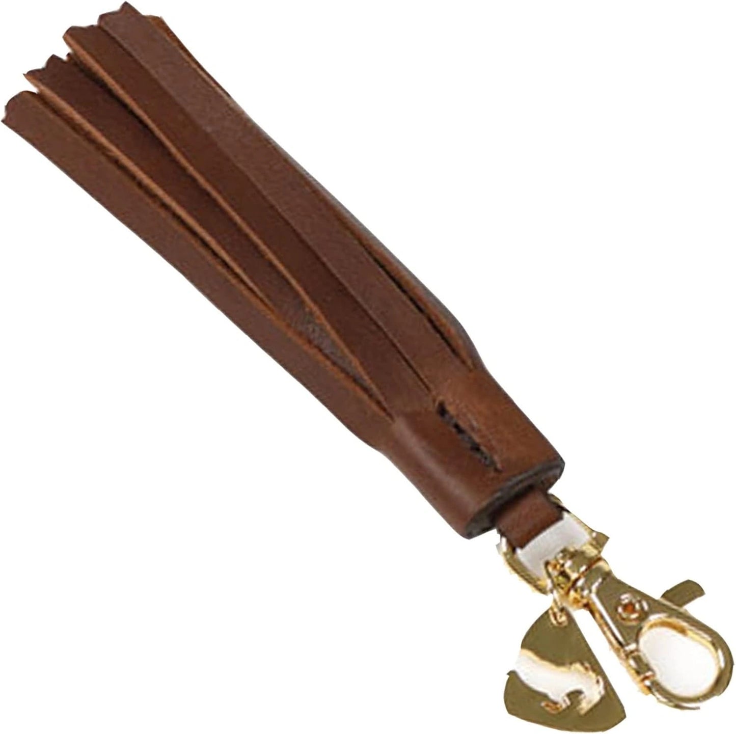 Shires Aubrion Tassel Keyring - Elegant Equestrian Accessory and Bag Charm with Gold Emblem Detail