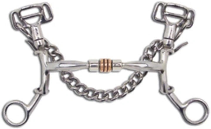 Myler 03 Lynn McKenzie 5" MMB Shank Bit - Sweet Iron Comfort Snaffle with Copper Roller