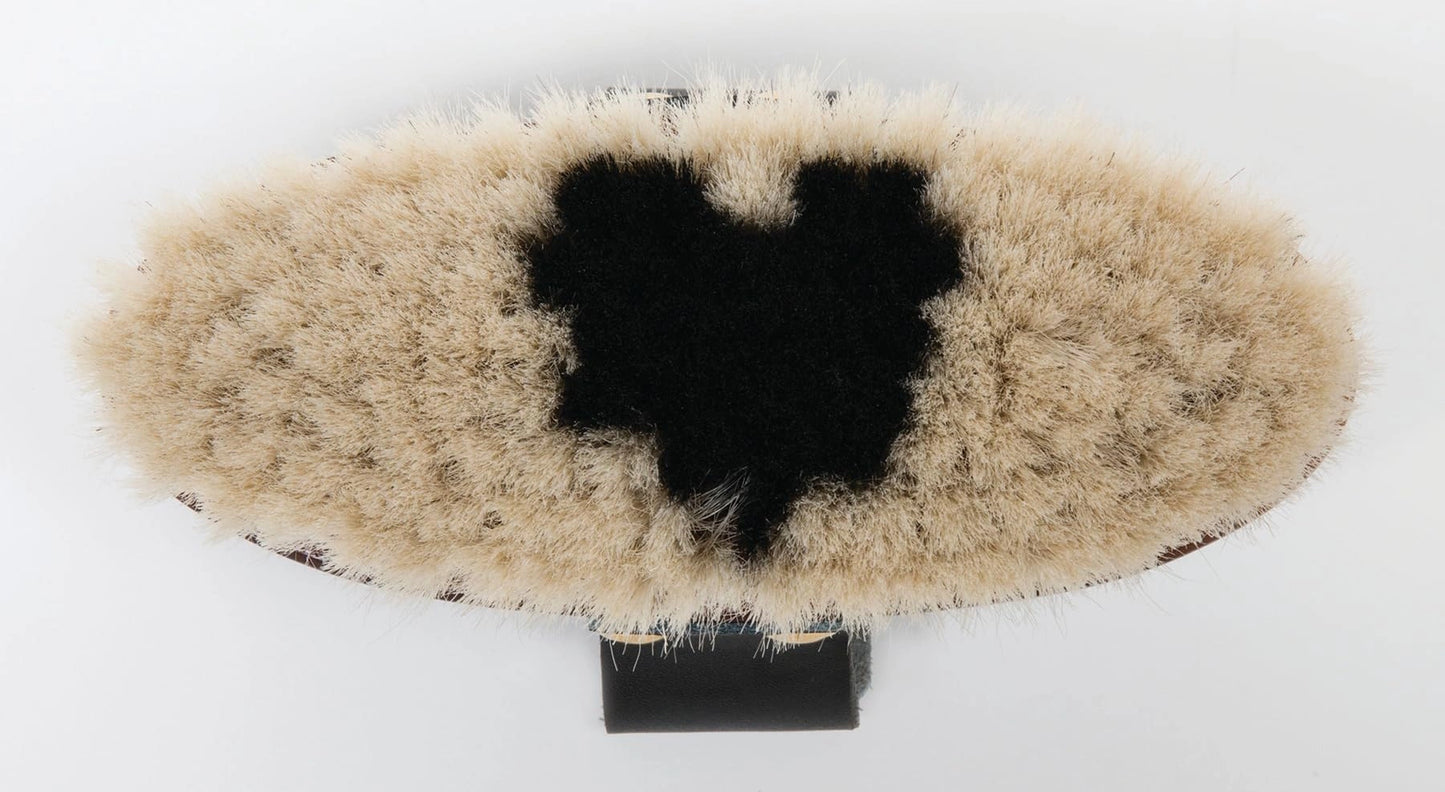 Professional's Choice Dark Wood Soft Goat Hair Brush | Adjustable Leather Handle