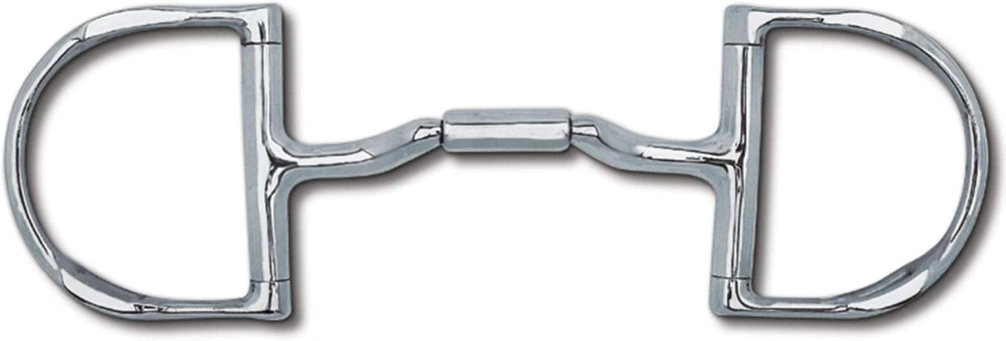 Myler English Pony Dee Bit with Hooks - 4 1/4" Mouth - Stainless Steel Ported Barrel with Copper Inlay