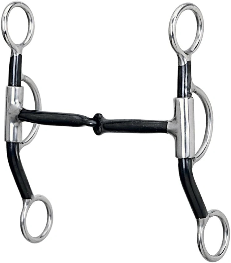 Weaver Leather All Purpose Snaffle Bit - 5" Mouth, Stainless & Black Steel with Copper Inlay, 6.5" Loose Cheeks