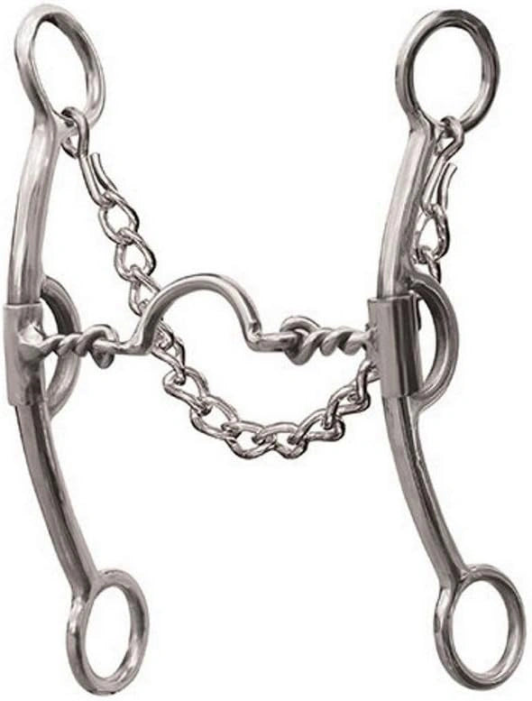 Professional's Choice Derby Bit - 6.75" Shank Twisted Wire Low Port Mouthpiece for Finished Horses