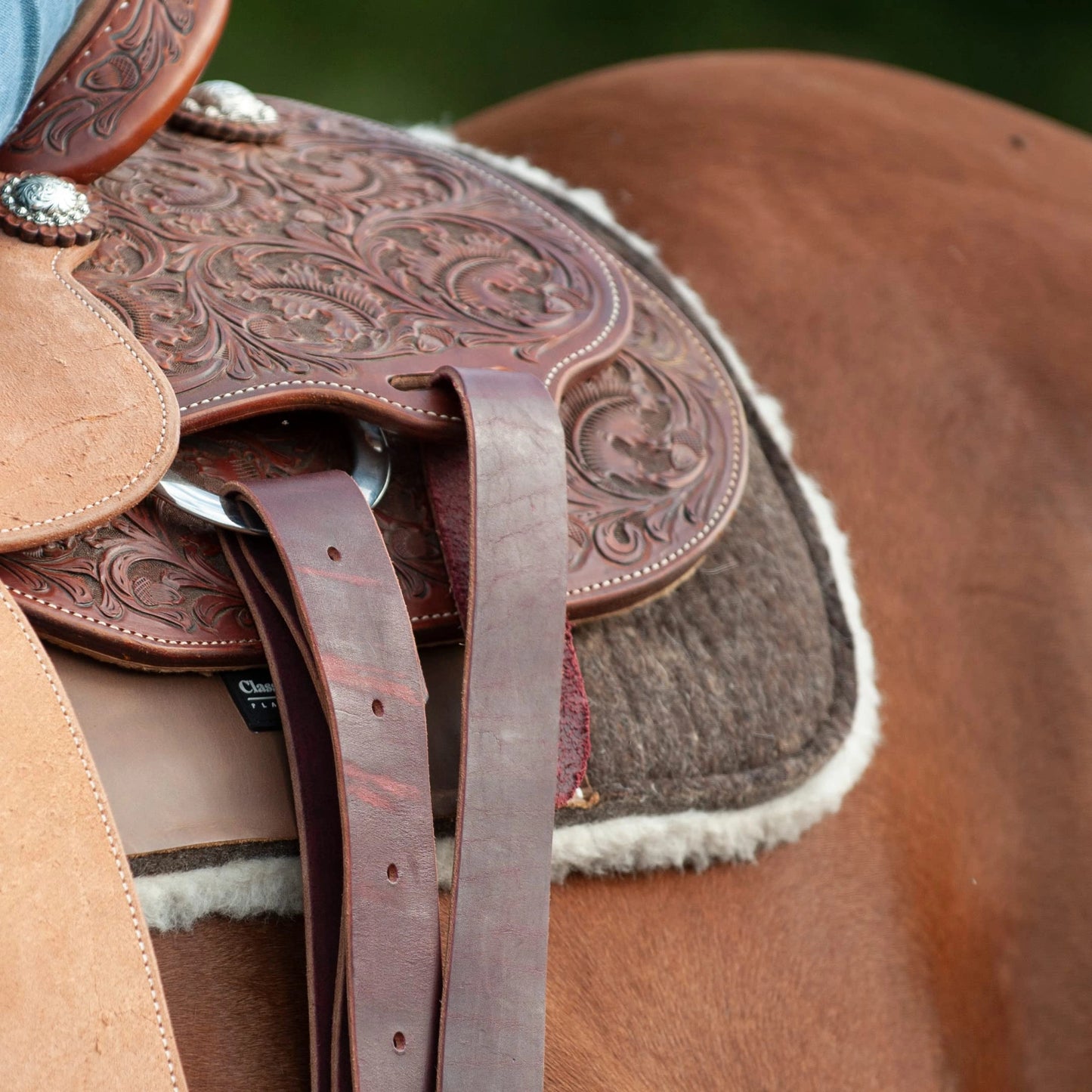 Classic Equine 3/4" Wool Felt Western Saddle Pad - Comfort & Protection