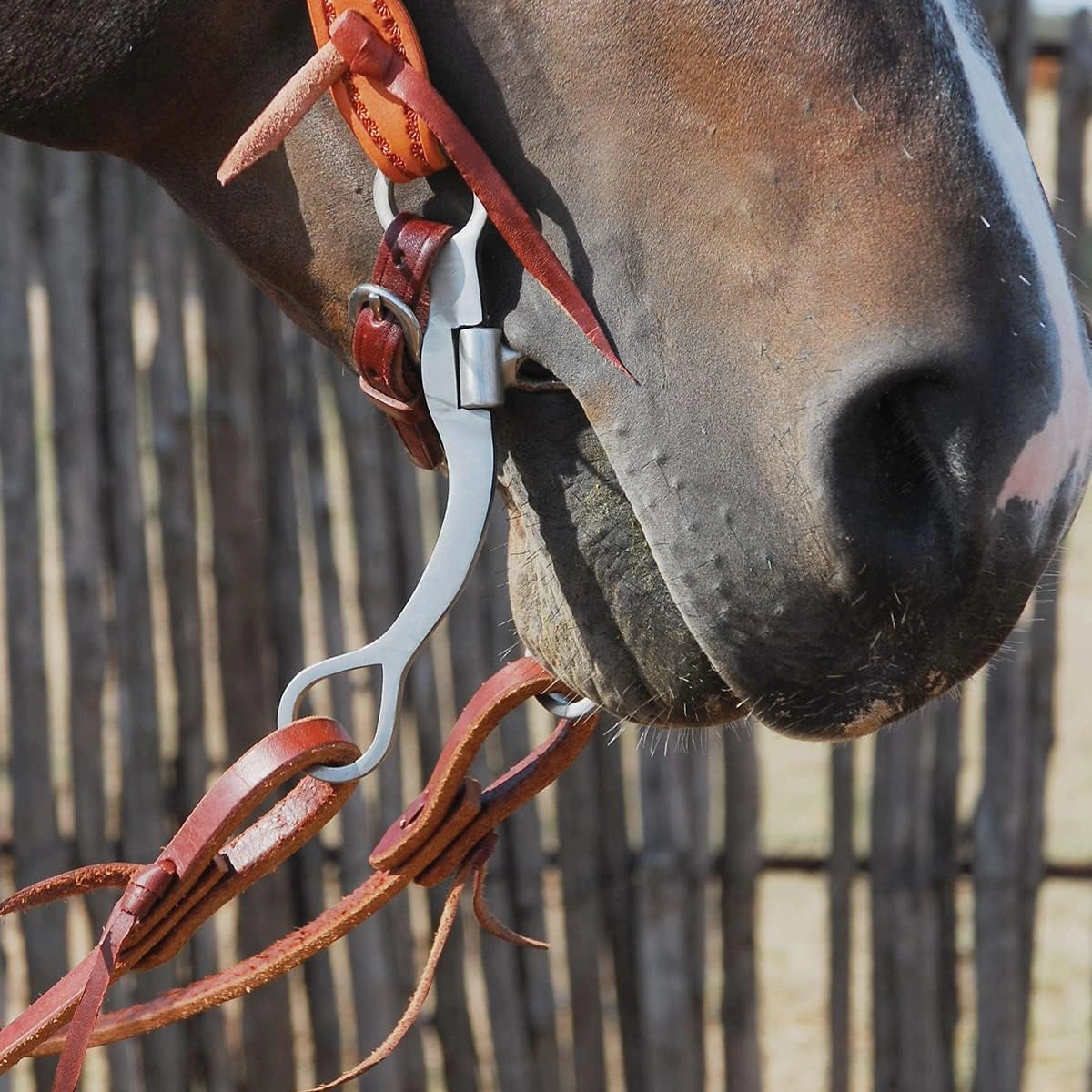 Classic Equine Performance Ported Chain Bit - 7.5" Cheek with Copper Inlay Mouthpiece