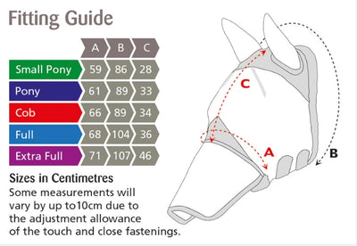 Shires Fine Mesh Fly Mask with Ears — 70% UV Protection