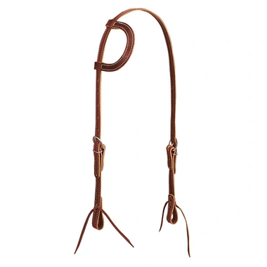 Weaver Leather 5/8'' Latigo 1 Ear Headstall, Brown - Hooves and Paws