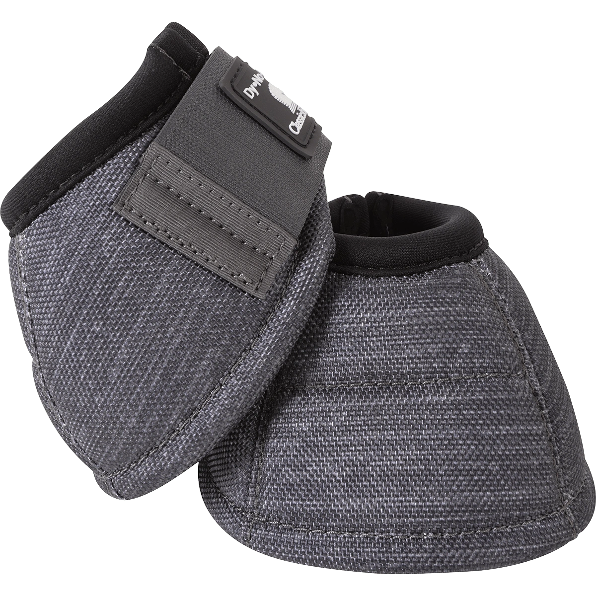 Classic Equine Dynohide 2520D No Turn Horse Overreach Bell Boots Charcoal Gray - Hooves and Paws