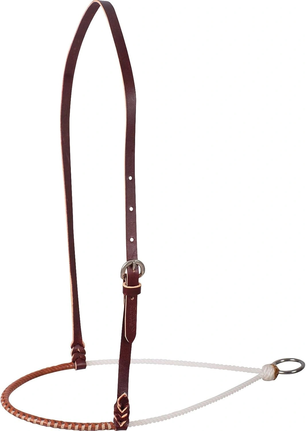 Martin Saddlery 3/16" Leather Covered Single Rope Noseband - Balanced Control Harness Leather