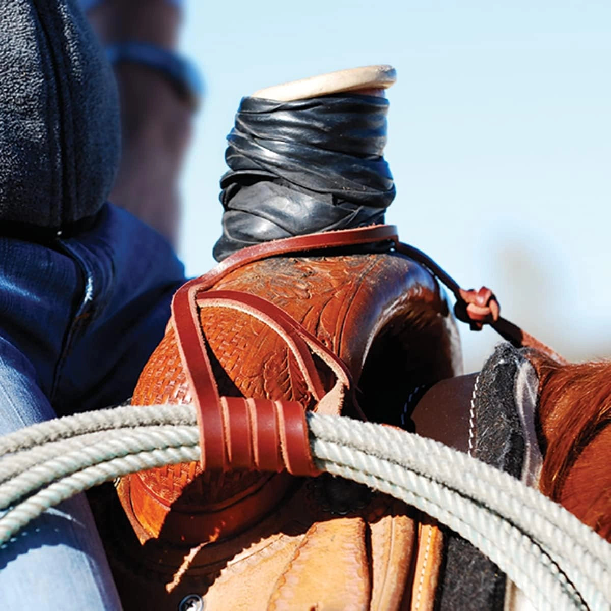 Martin Saddlery Leather Button Knot Rope Strap - Premium Hand-Oiled Latigo Leather