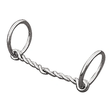 Weaver Leather 4 1/2'' Nickel Plated Twsted Wire Pony Bit - Hooves and Paws