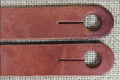 Weaver Leather Basic Single Ply Russet Harness Leather Slobber Straps - 1-1/4" x 10-3/4", Pair