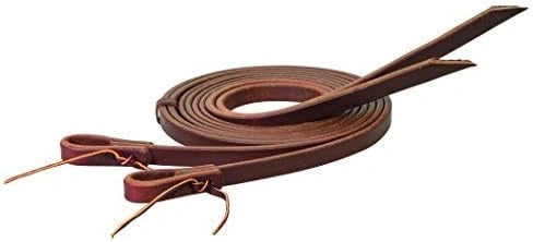 Weaver Leather Extra Heavy Harness Leather Split Reins, Golden Chestnut, Weighted Ends - 1/2" x 8'