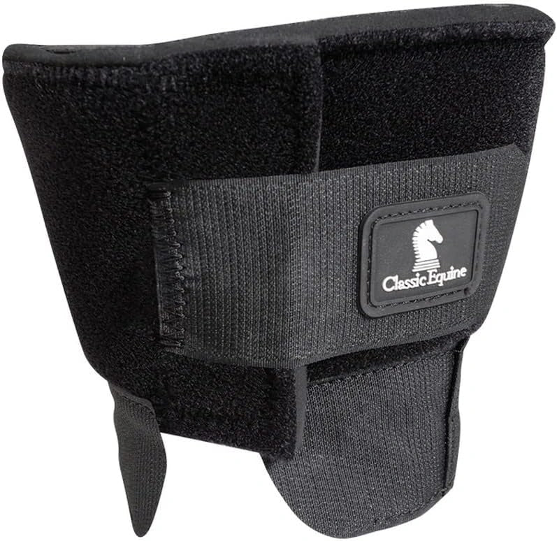 Classic Equine Knee Boot 2 - Double-Layered Neoprene Horse Knee Protection - Attaches to Splint Boots