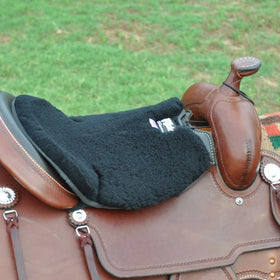 Cashel Fleece Tush Cushion - Premium Saddle Seat Pad with Closed-Cell Foam, Black - Multiple Thicknesses
