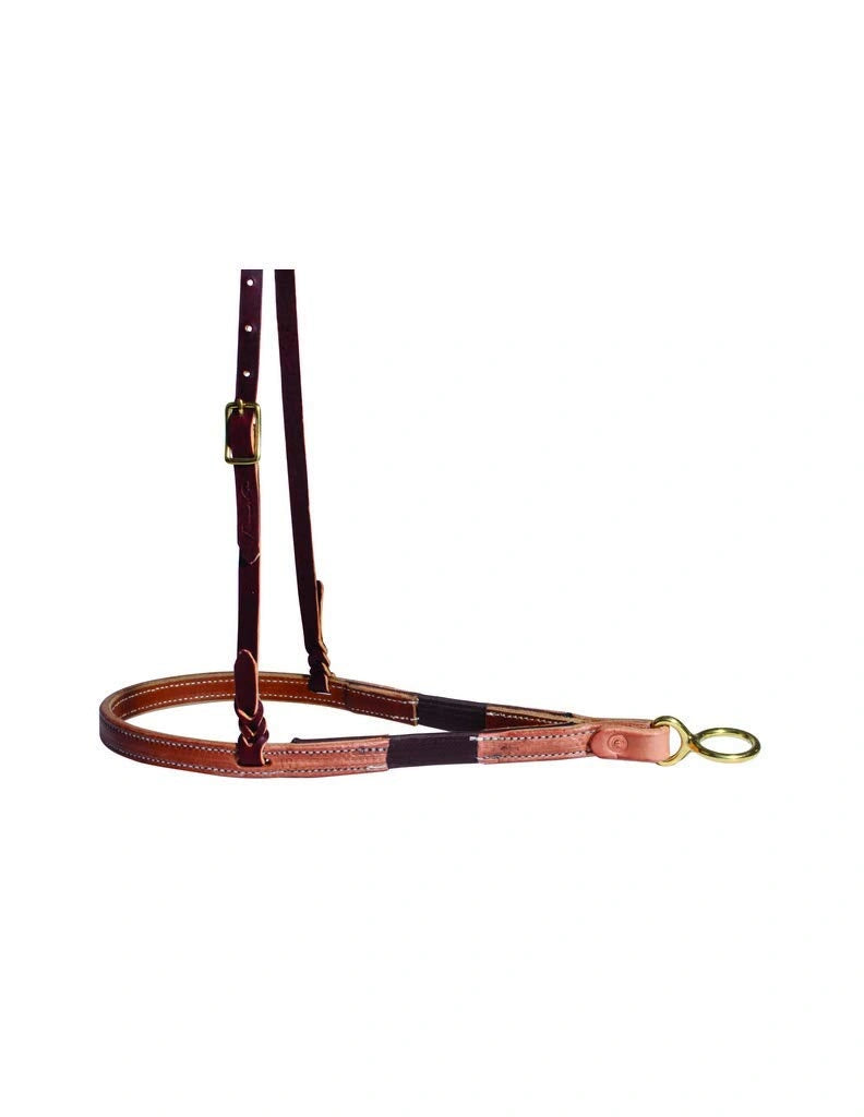Professional's Choice Schutz Ultimate Comfort Elastic Insert Tiedown Noseband - Chocolate - 3/4" Hermann Oak Leather