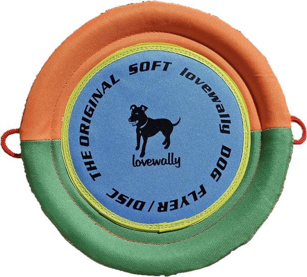 LoveWally The Original Soft Bite Floppy Disc Flyer Outdoor Adventure Gear Dog Toy - Hooves and Paws