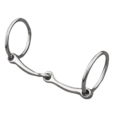 Weaver Leather 5'' Jointed Bit Nickel Plated - Hooves and Paws
