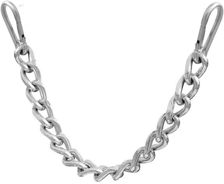 Professional's Choice Curb Chain with Clips - Silver Finish - Secure Horse Bit Control