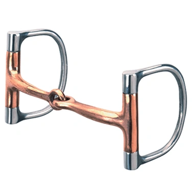 Weaver Leather Bit,Stainless Steel Dee 5'' Copper, 2 7/8'' Ring - Hooves and Paws