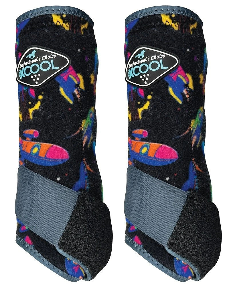 Professional's Choice Sports Medicine 2XCOOL Pattern Horse Equine Boots Front Pair - Hooves and Paws