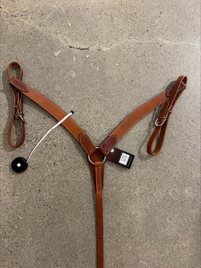 Shires Velociti Shaped Breastcollar - Premium Ergonomic Leather Horse Breastplate