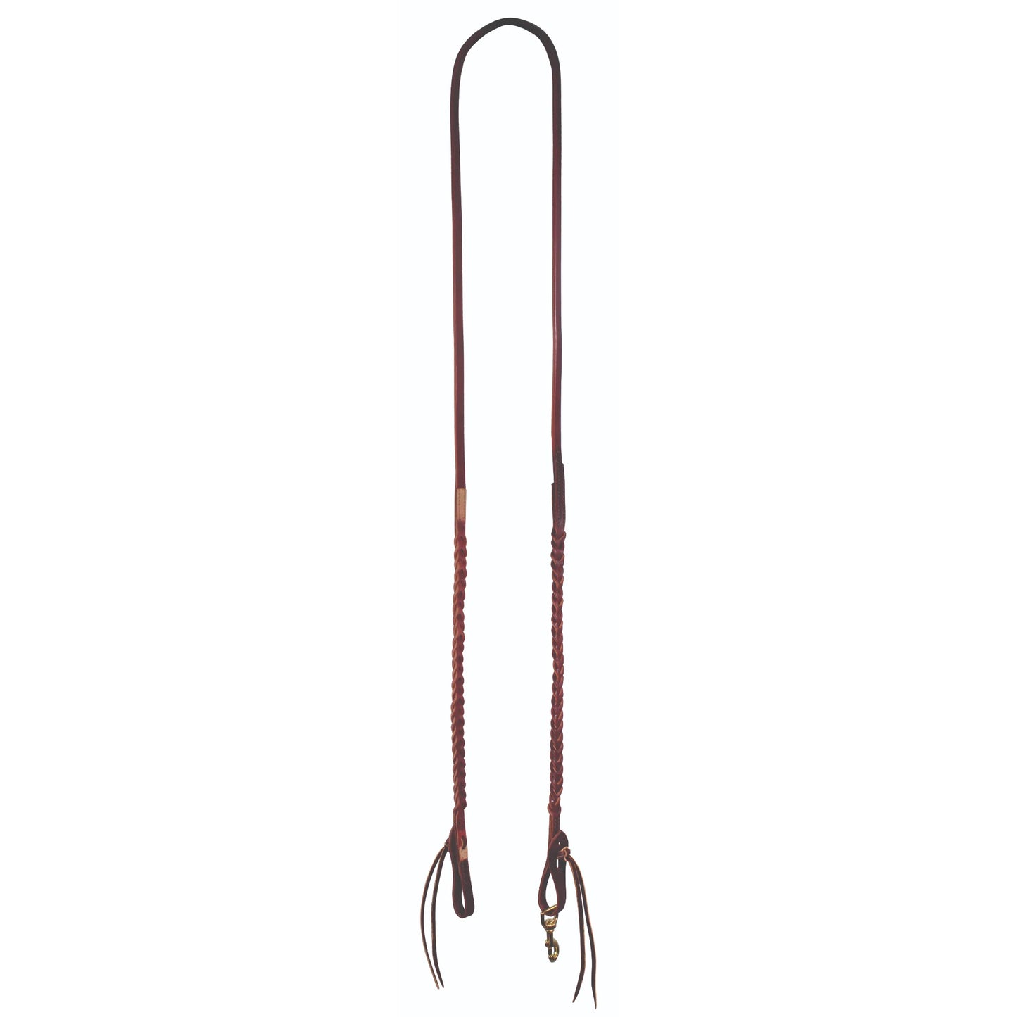 Professional's Choice Bleeding Heart Roping Rein - Burgundy Leather Western Performance Rein