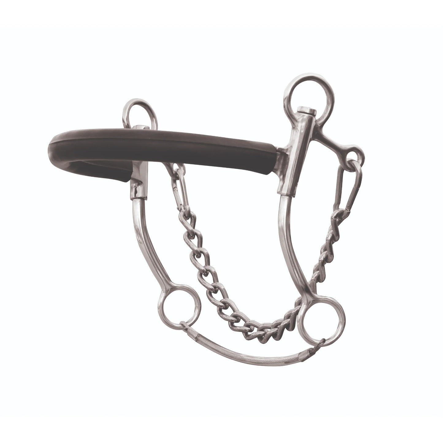 Professional's Choice Brittany Hackamore - Stainless Steel Shanks & Rope Noseband