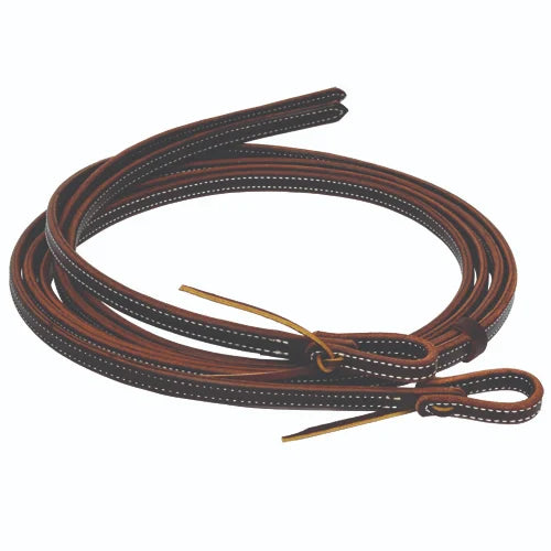 Professional's Choice Oiled 2-Ply Burgundy Leather Reins - 5/8" Width