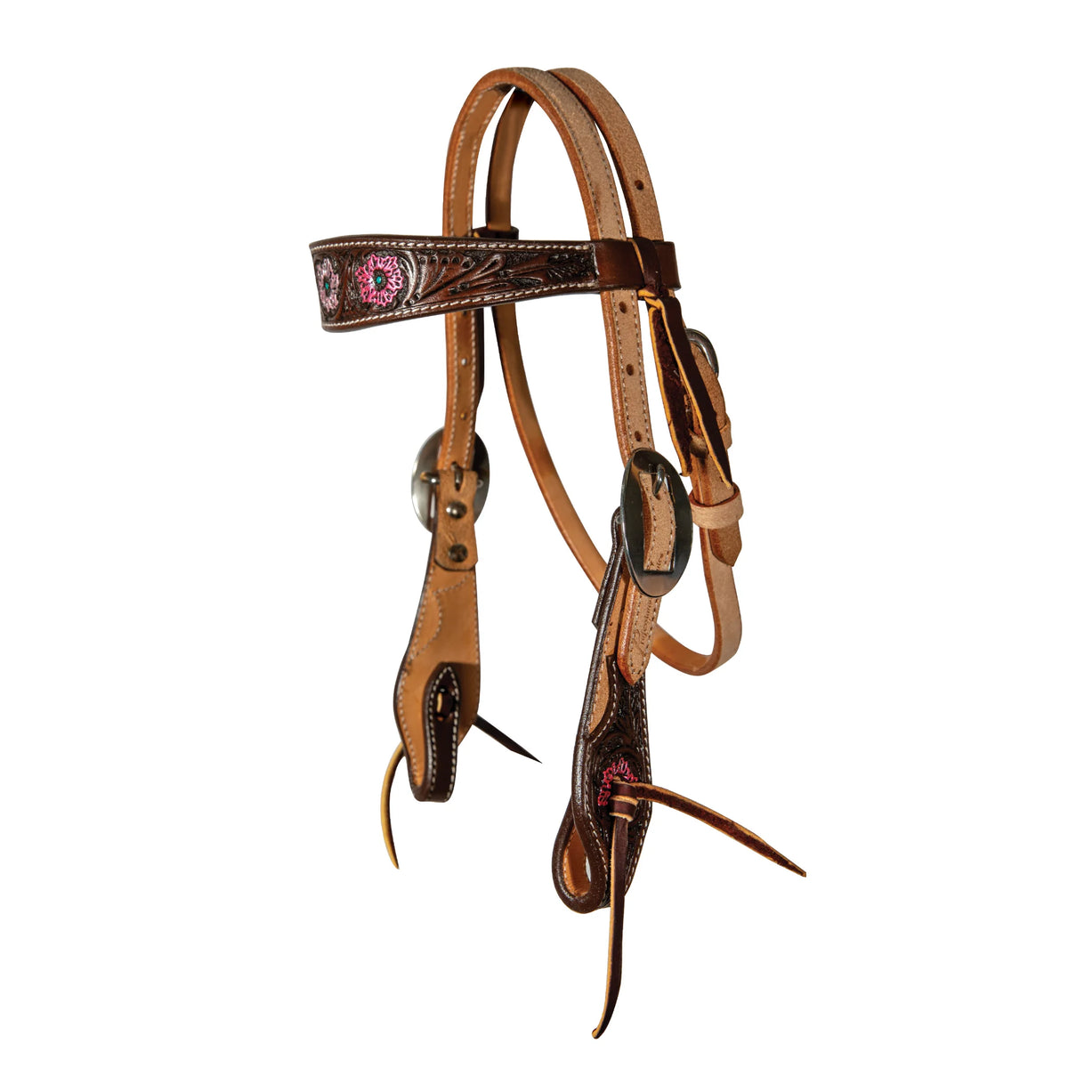 Professional's Choice Pony Browband Headstall - Quality Western Leather Bridle for Ponies 3P4040-PONY