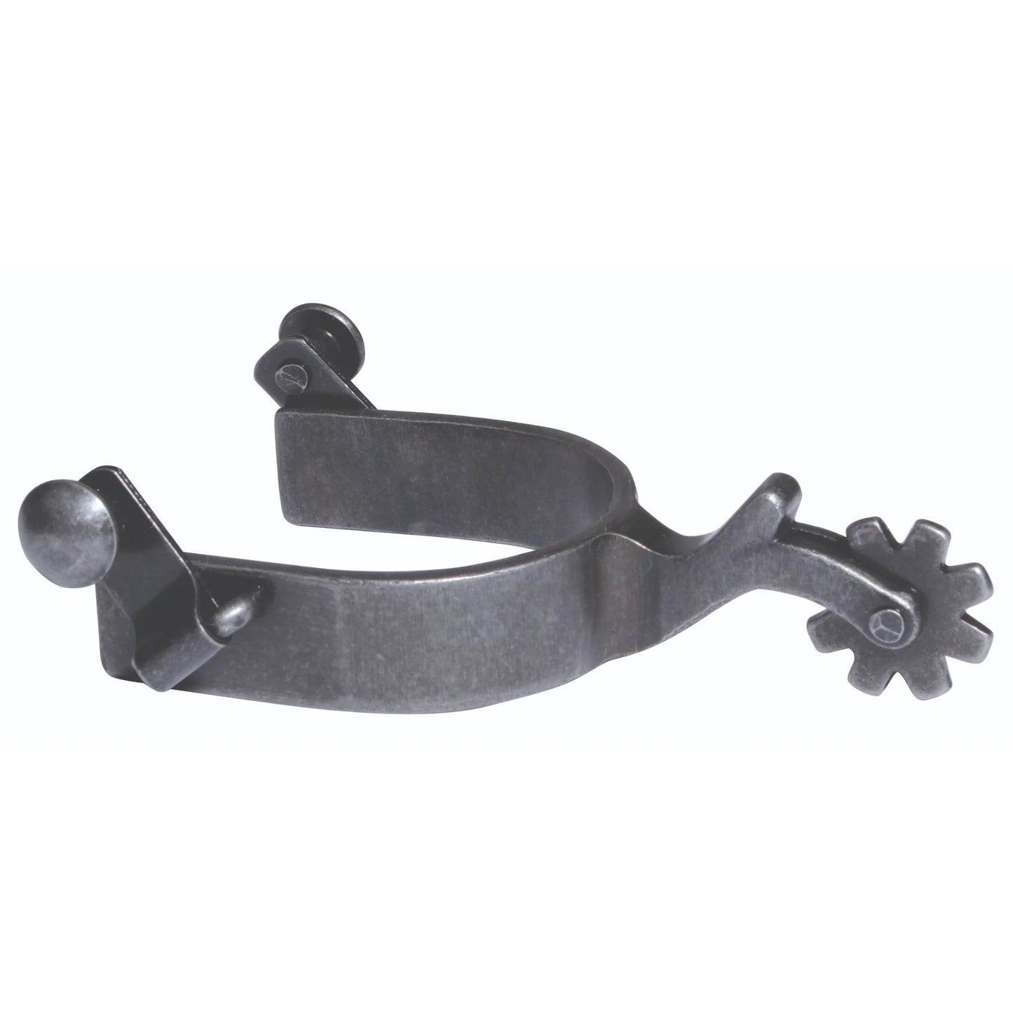 Professional's Choice Youth Gunmetal Western Riding Spurs - 2 Inch Shank
