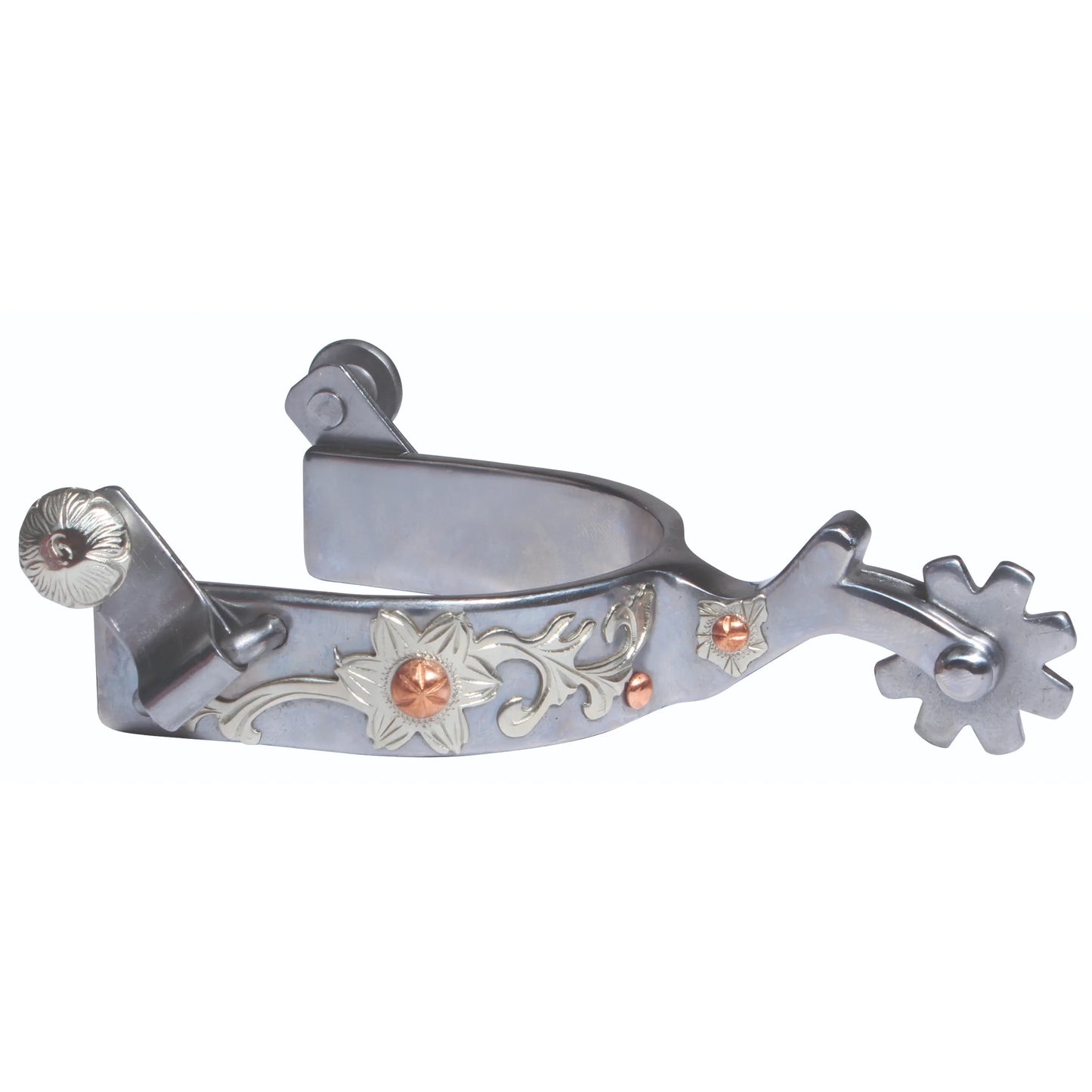 Professional's Choice Youth Silver Western Riding Spurs for Young Equestrians - Size 2