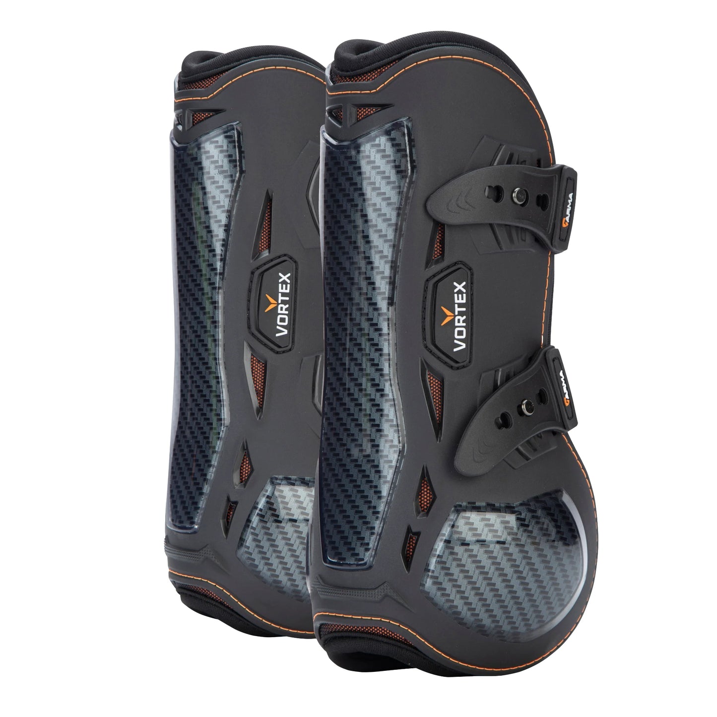 Shires ARMA Vortex Tendon Boots - Black Professional High-Impact Horse Leg Protection
