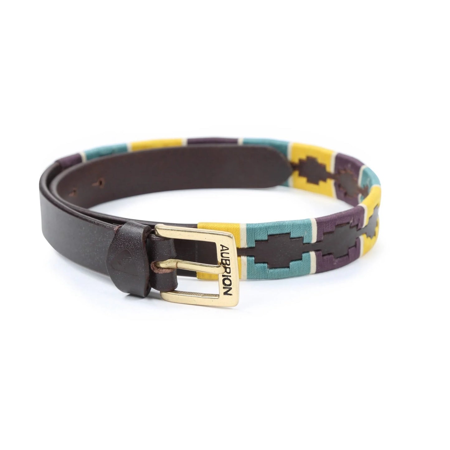 Shires Aubrion Drover Polo Belt - Hand-Stitched Leather Equestrian Belt - Multiple Sizes 9971Y/DG/P100