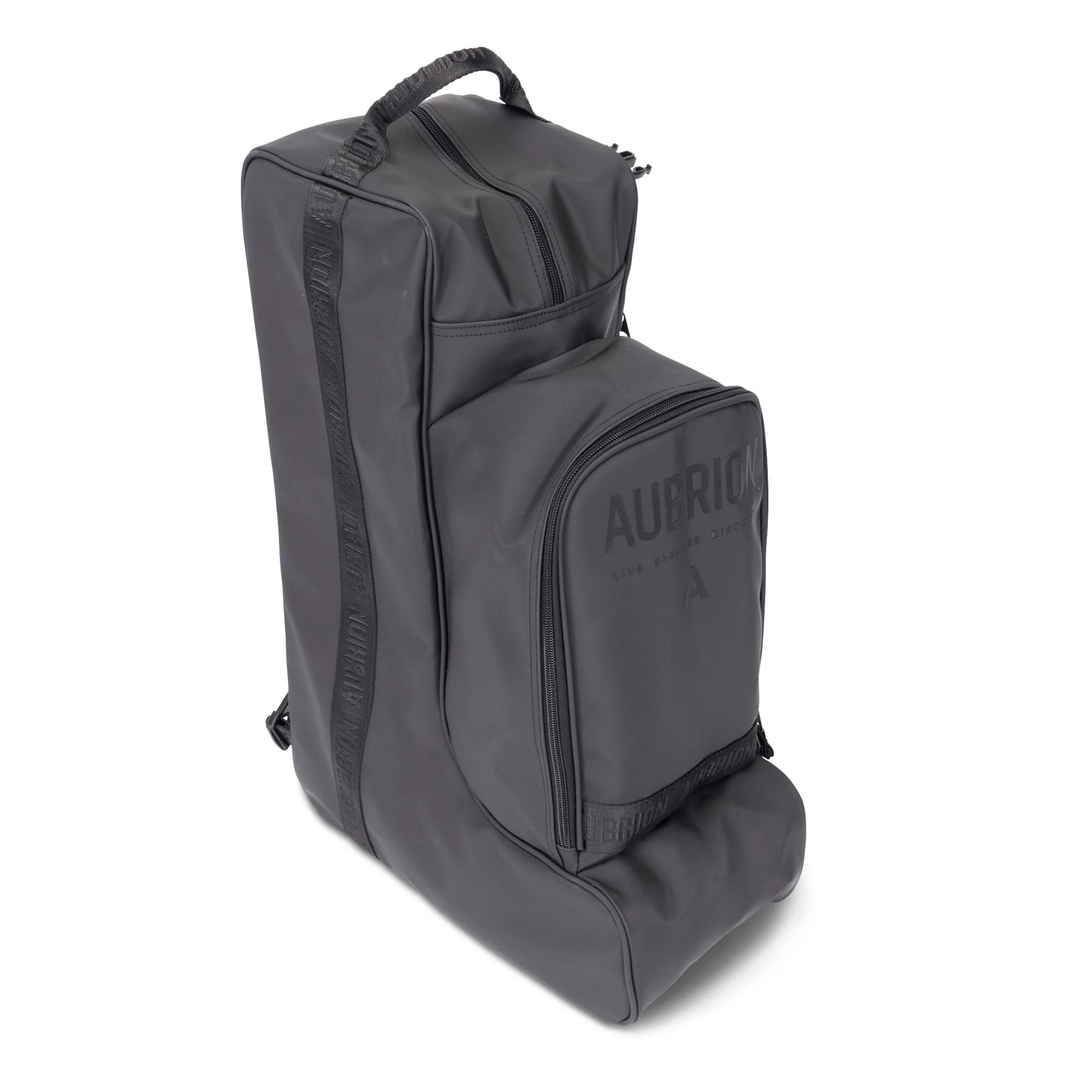 Shires Aubrion React Hat, Whip and Boot Bag - Durable Equestrian Storage - Black