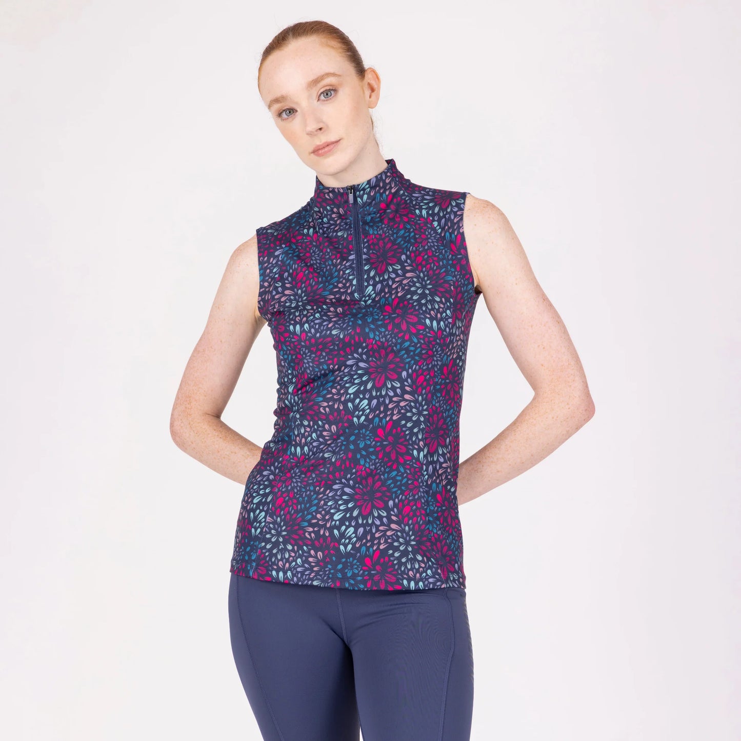 Shires Aubrion React Sleeveless Equestrian Base Layer - Breathable Performance Riding Top - Multiple Sizes 11004PETALL