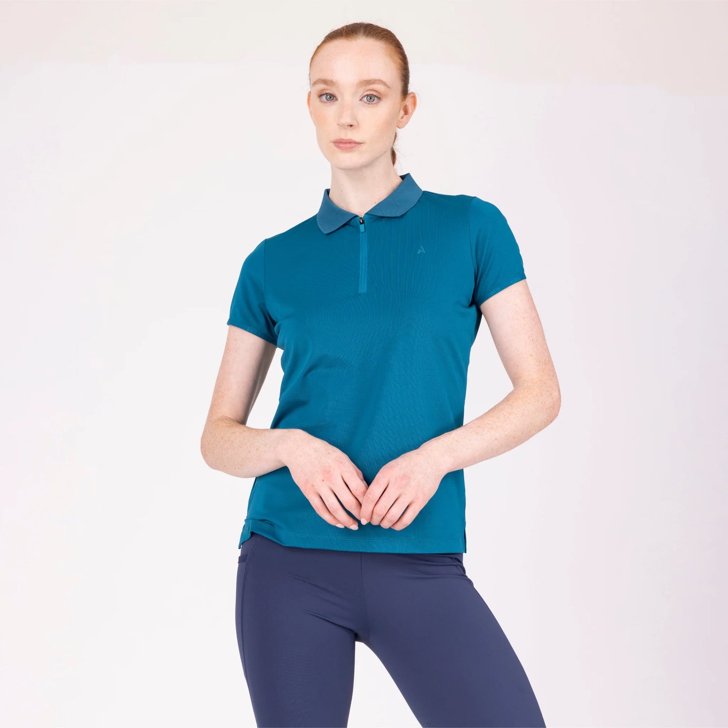 Shires Aubrion React Tech Polo - Breathable Moisture-Wicking Performance Riding Shirt