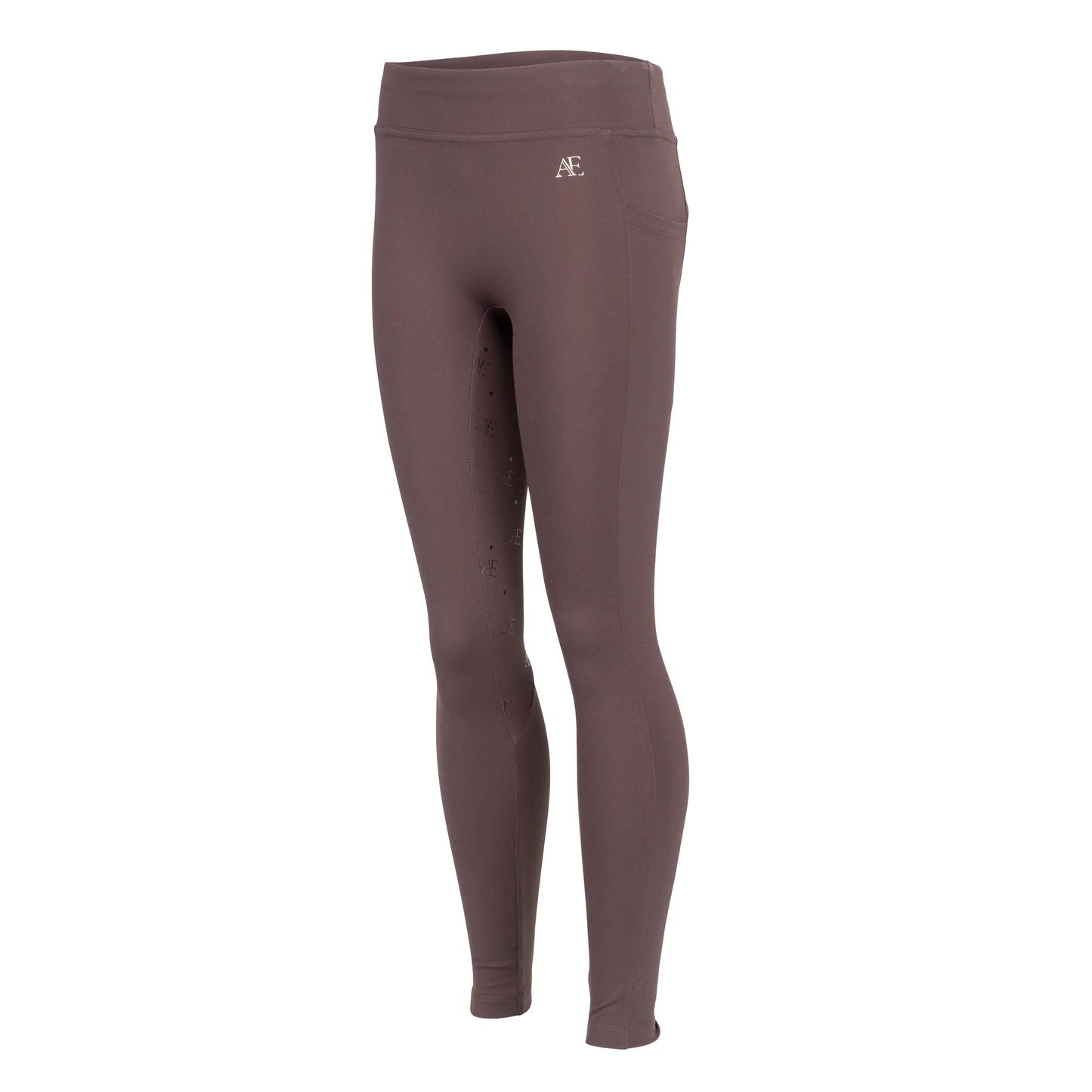 Shires Aubrion Young Rider Winter Riding Tights - Thermal Fleece Lined Equestrian Leggings - Youth Sizes
