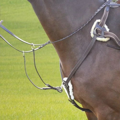 Shires Avignon Five Point Breastplate - Premium Leather Equestrian Horse Tack